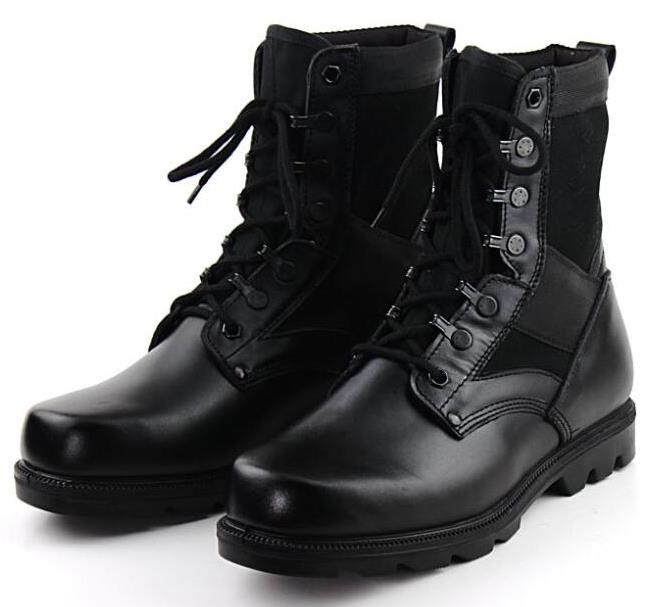 

New Top Quality Men Lace Up breathable combat boots Military boots men Outdoor Shoes Infantry tactical army boots sze 38-45, Black