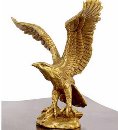 Chinese archaize Wonderful brass eagle small statue pendant