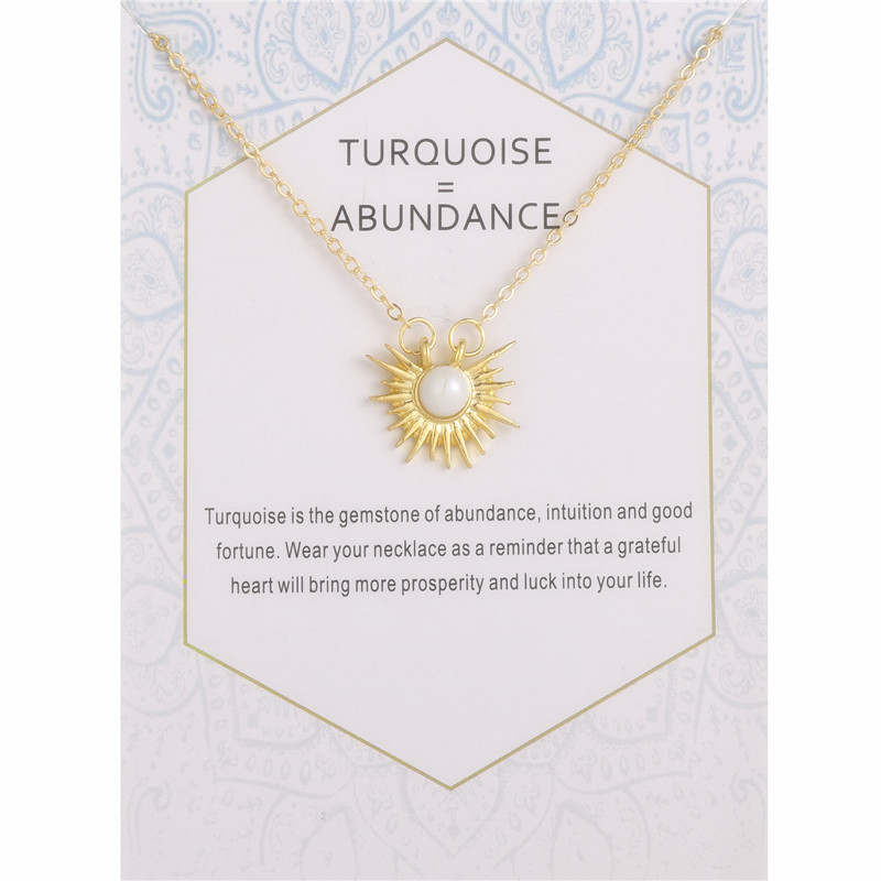 

Abundance Pearl Rays Pendant Necklace For Women Fashion Jewelry Gold Silver Color Wish Card Necklace Choker Gifts