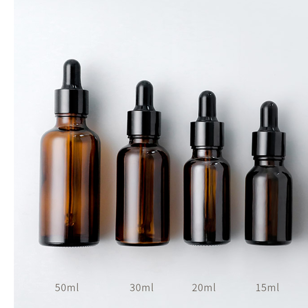 

FreeShip 10pcs 15ml 20ml 30ml Amber Essential Oil Bottles Empty Refillable Amber Bottle with Glass Dropper for Liquid Aromatherapy Fragrance