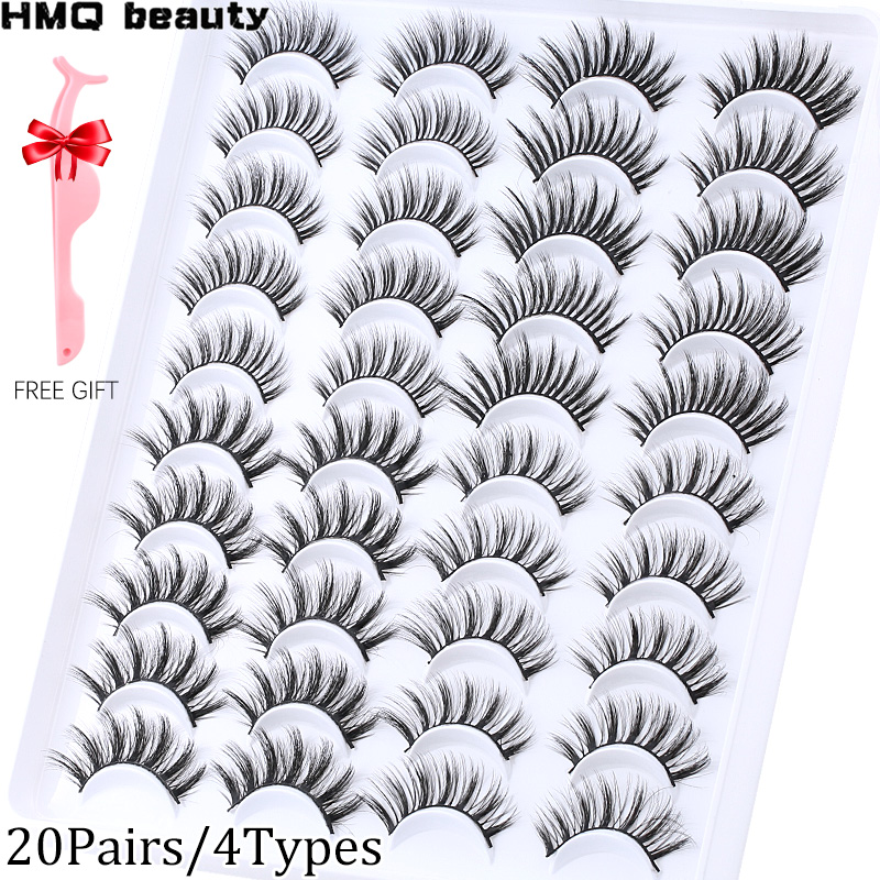 

8/9/10/20 Pairs 6D Mink Lashes Natural False Eyelashes Dramatic Volume Fake Lashes Makeup Eyelash Extension Silk Eyelashes