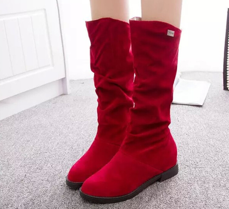 

2019 autumn new high boots children high boots Martin boots velvet round head stovepipe shoes, Yellow
