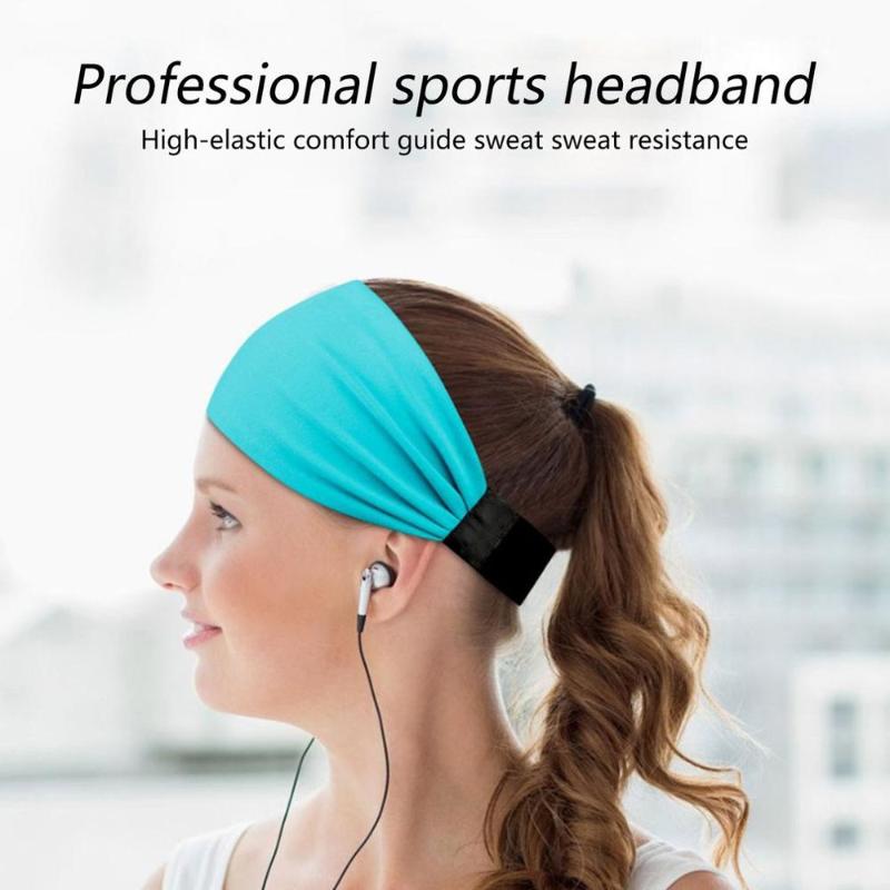 

Fashion Sports 5Color Headband Fitness Sweat-Absorbent Wide-Brimmed Headband Non-Slip Sports Lover Running, Pink