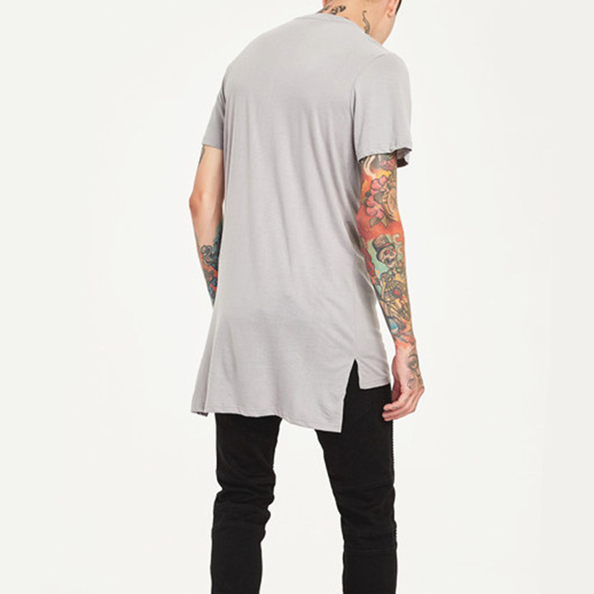 t shirt long fendu homme