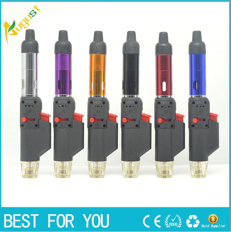 

Click N Vape all In One Vaporizer with adjuster Wind Proof Torch Lighter smoking metal pipe Snake Vapes sneak a toke smoking metal lighter