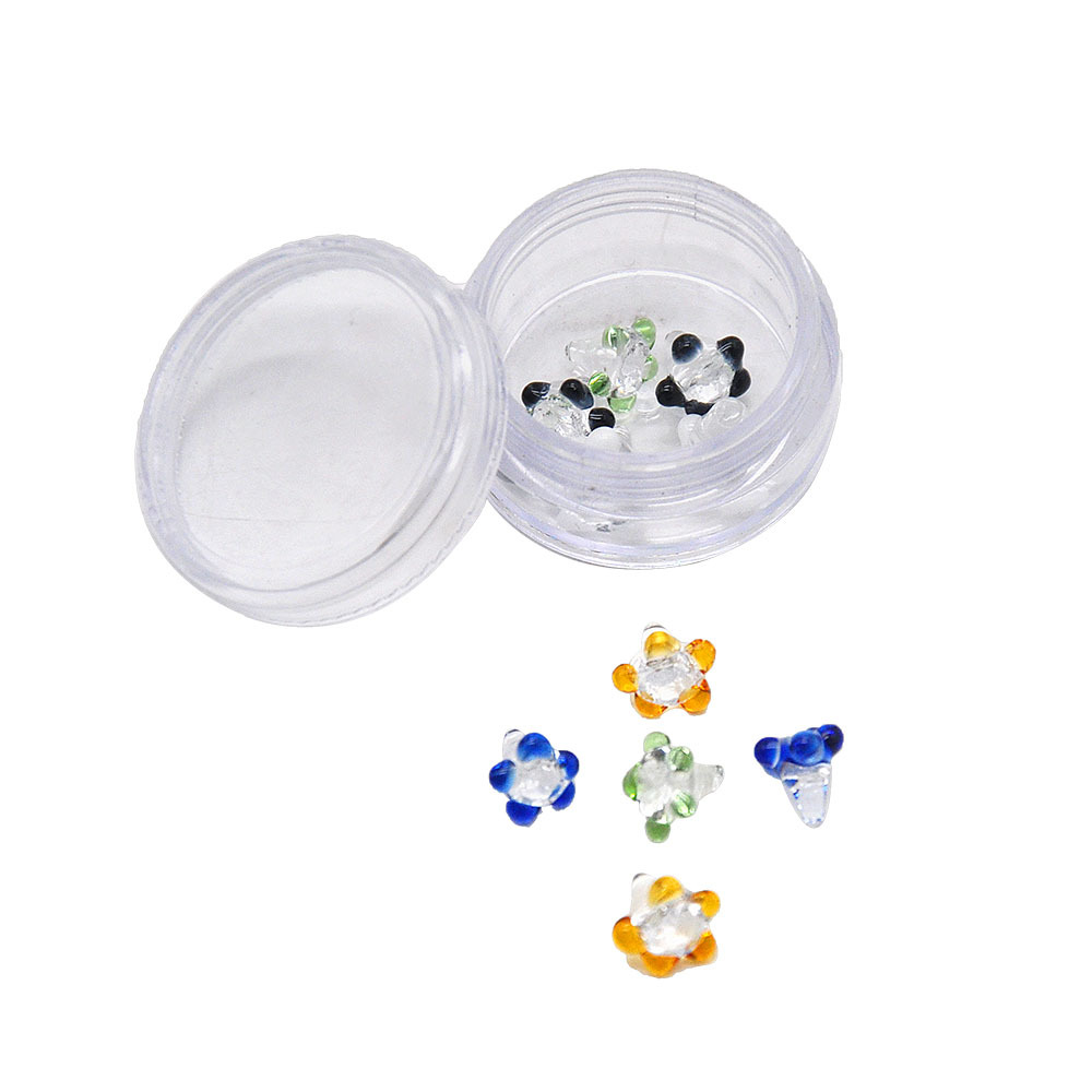 

Polychromatic Pyrex Daisy Pipe Screen Smoking Bowl Screen for Hand Pipe Glass Bowl Tobacco Pipe Glass Stopper Mix Color, 10pcs/Jar