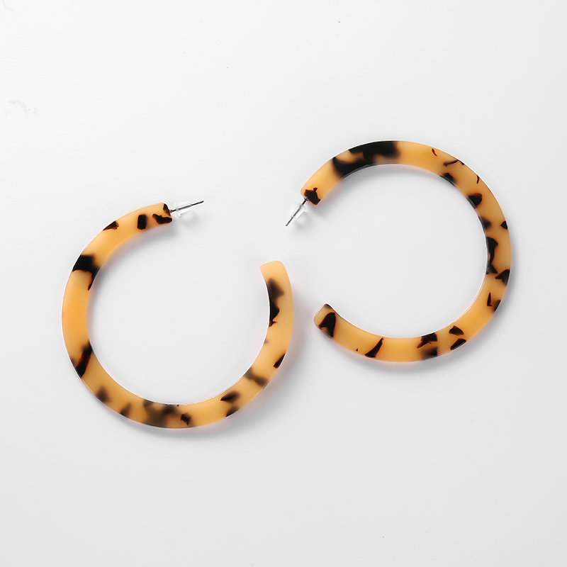 

Acid Acrylic Earrings For Women Tortoiseshell Leopard Earrings Round Geometric Earring Bohemian Jewelry For Women Accessories