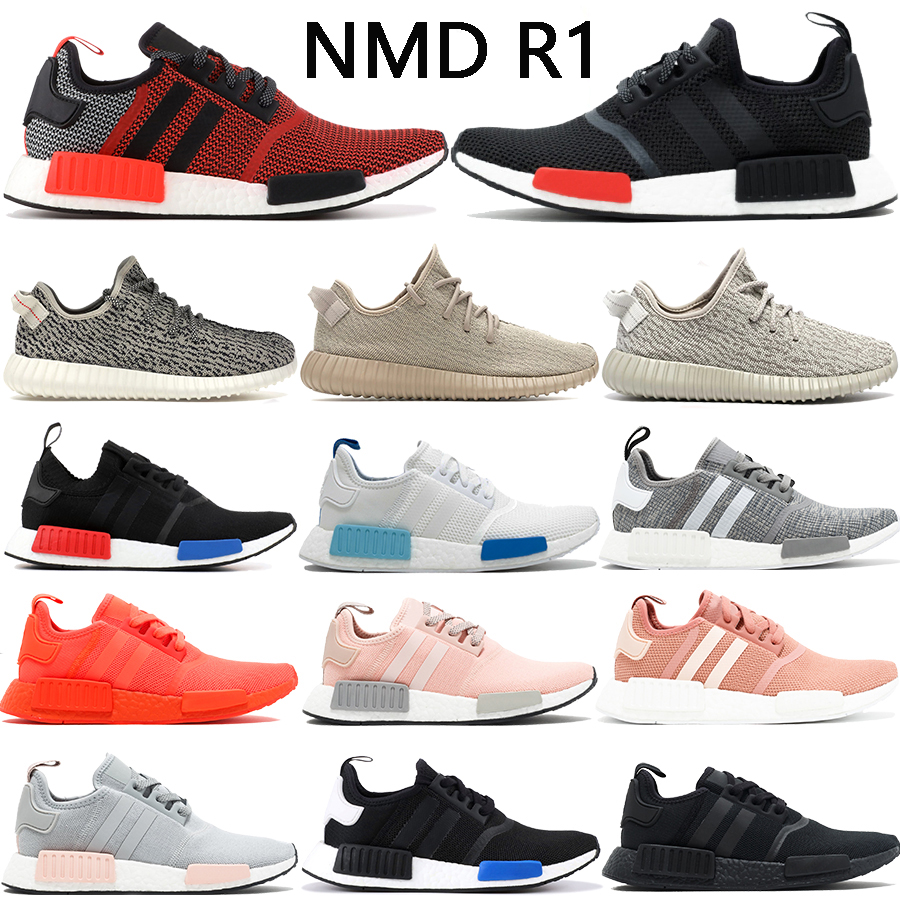 kanye west v1 turtle dove running shoes nmd r1 men women black monochrome blanch blue triple white mens sneakers with box - buy at the price of in dhgate.com