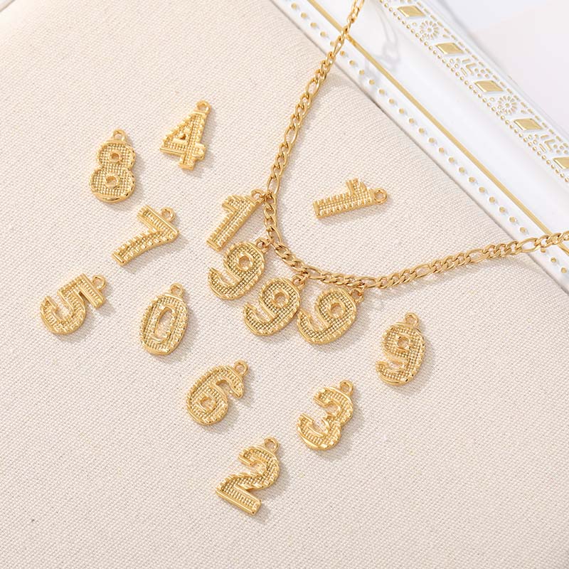

English Number necklace women Custom Birth Year Necklaces 1989 1999 Men Custom Digital Chain stainless steel gold necklace