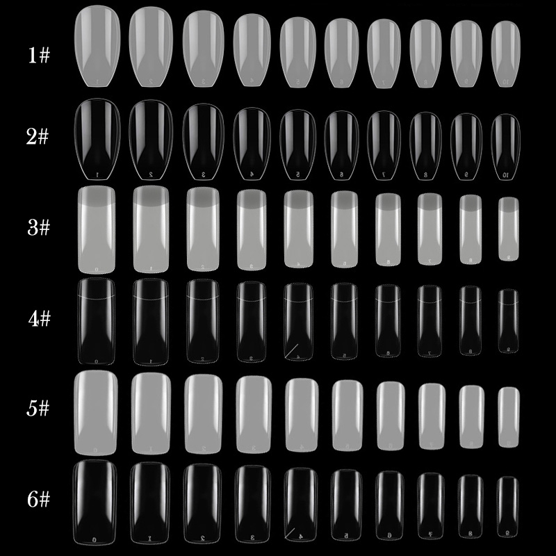 

100/500 pcs False Nail Tips Fake Nails Acrylic Nail Extension Full Half French Cover Tips Coffin UV Gel Manicure Fake, 100 pcs full white