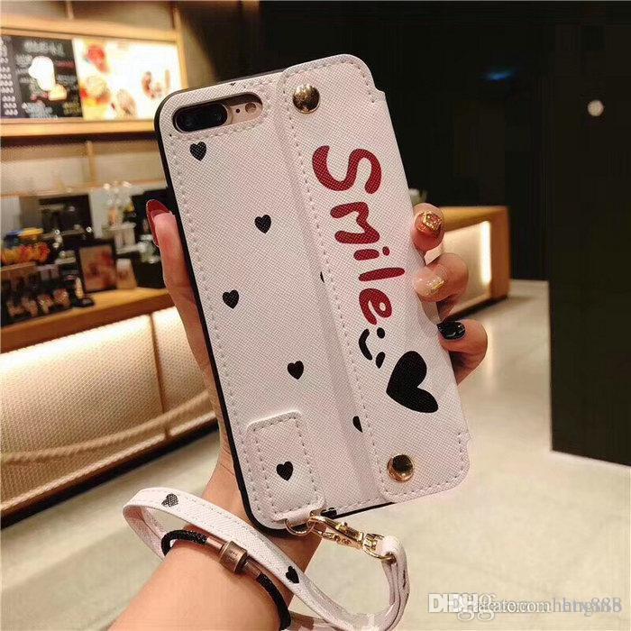 

Smiley English letter side flap with card slot phone case cover for iphone Xs max X Xr 7 7plus 8 8plus 6 6plus, White