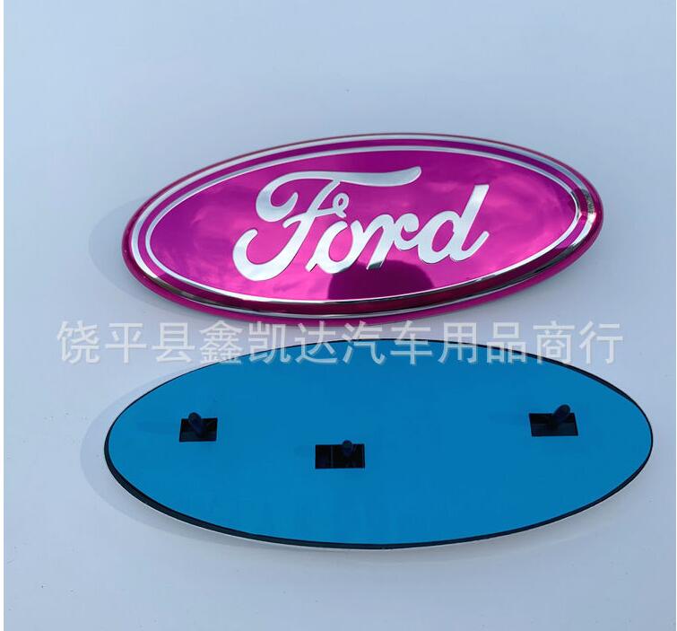 

1PC fit for FORD 2004-2014 F150 MIRROR pink Front Grill BadgeTailgate Emblem Oval Decal