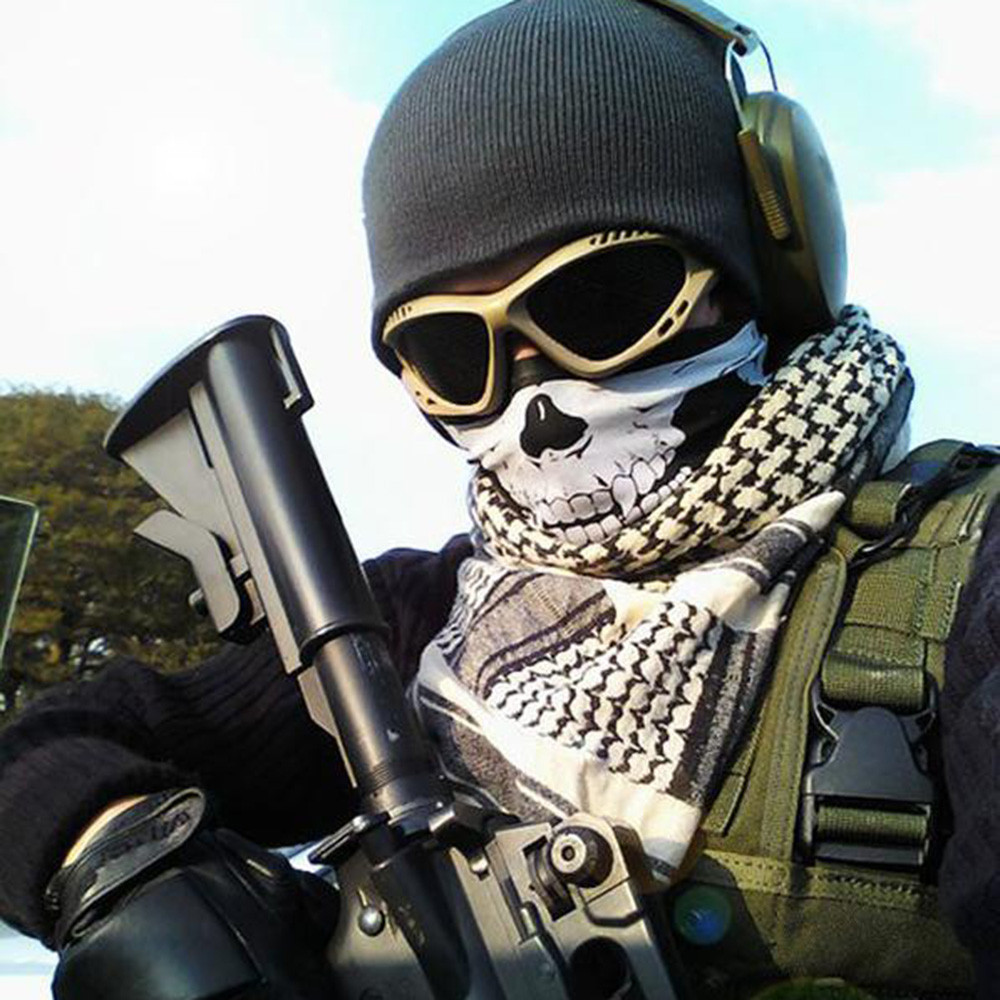 

Festival Skull Masks Skeleton Magic Bicycle Ski Skull Half Face Mask Ghost Scarf Multi Use Neck Ghost Half Face Mask, Multicolor