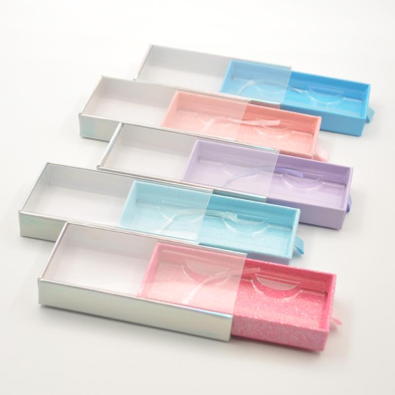 

Wholesale Pull the false Eyelash packaging box fake 3d mink lashes boxes Makeup faux cils strip diamond magnetic case empty
