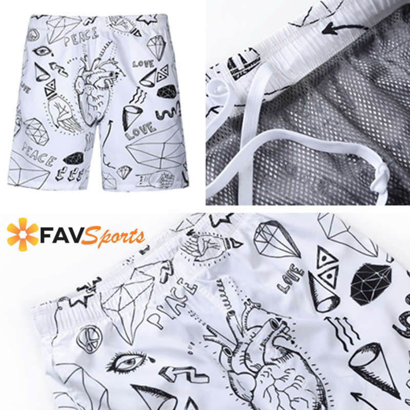 

2020 Surfing Shorts Mens Quick Dry Printed Beach Swimming Pants Summer Bathing suits Trunks For Surf Board