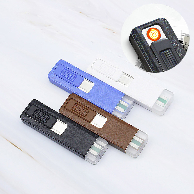 

usb rechargeable Cigarette Lighter double side heater coil slim cigar lighter electrical super light plastic charging lighter cost-effective