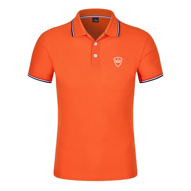

Men's casual polo shirt printed shirt cotton short-sleeved shirt summer sports jersey top, Black
