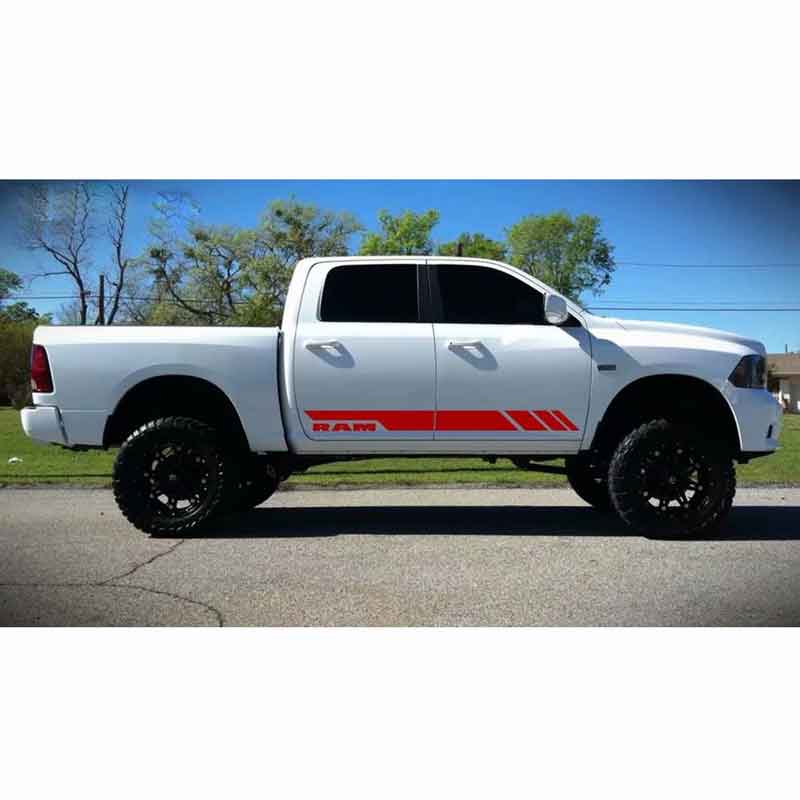 2x Side Stripe Decal Kit graphique du corps autocollant de voiture Grille Phare arrière de couverture voiture Accessoires corps