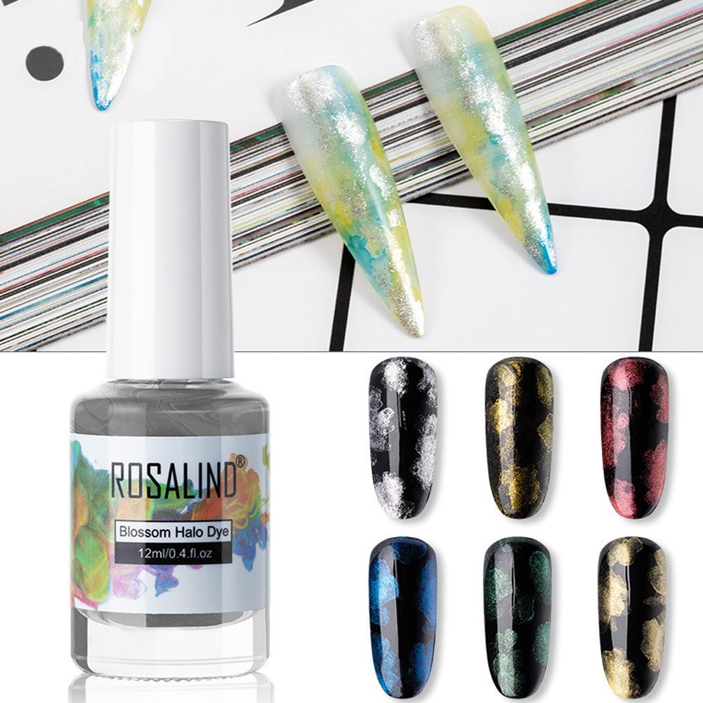 

HobbyLane New Nail Polish Quick-drying Ink Blooming Solution Dyeing Liquid Gradient Gel Nail Polish Lasting Unpeelable 12ML, Rpa565