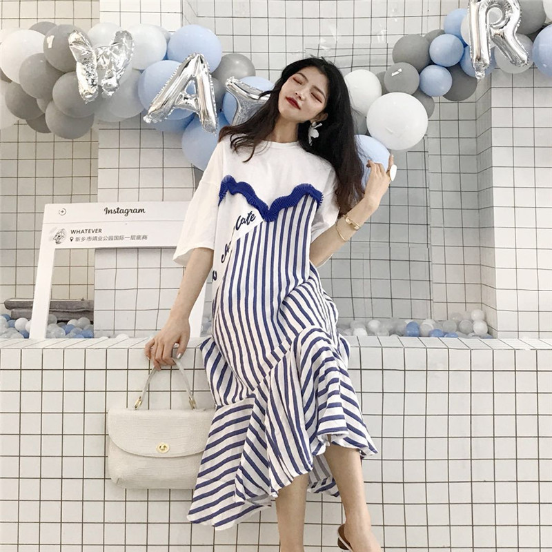 

Zanzea Polyester Cotton None Top Fashion Sale Dress Vadim Plus Size Short Dress Vestidos Mujer 2020 Fashion Stripe Long Ruffle, Blue