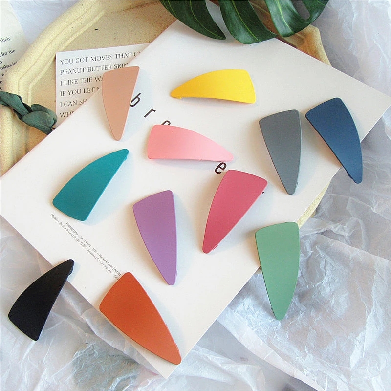 

New Arrival Popular European USA Hot Selling BB Hairpins Matte Colorful Side Hair Clips for Women Girls