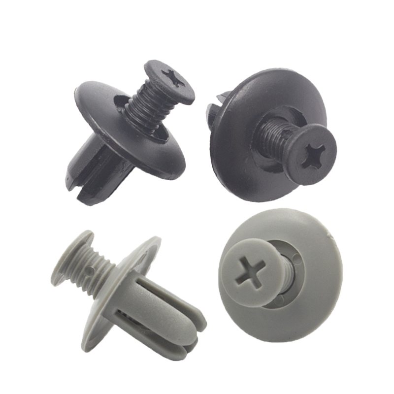 50x 6mm trou plastique rivet panneau de retenue clips garniture