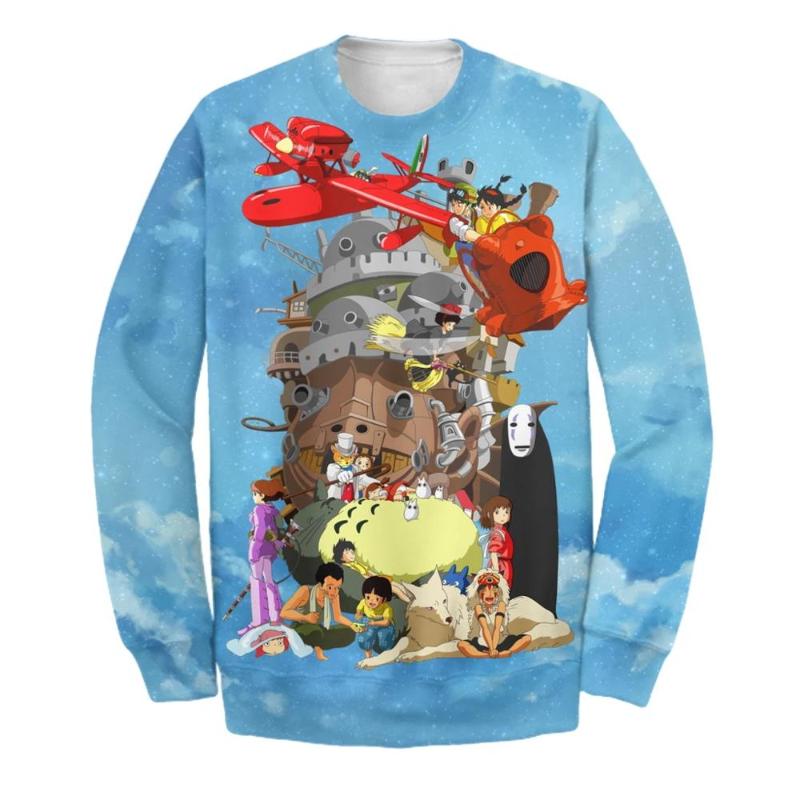 

2020 New Fashion Totoro Kawaii 3d Hoodie Anime Spirited Away Printed hoodies/Sweatshirt/jacket Unisex Harajuku Casual streetwear, Color as the picture