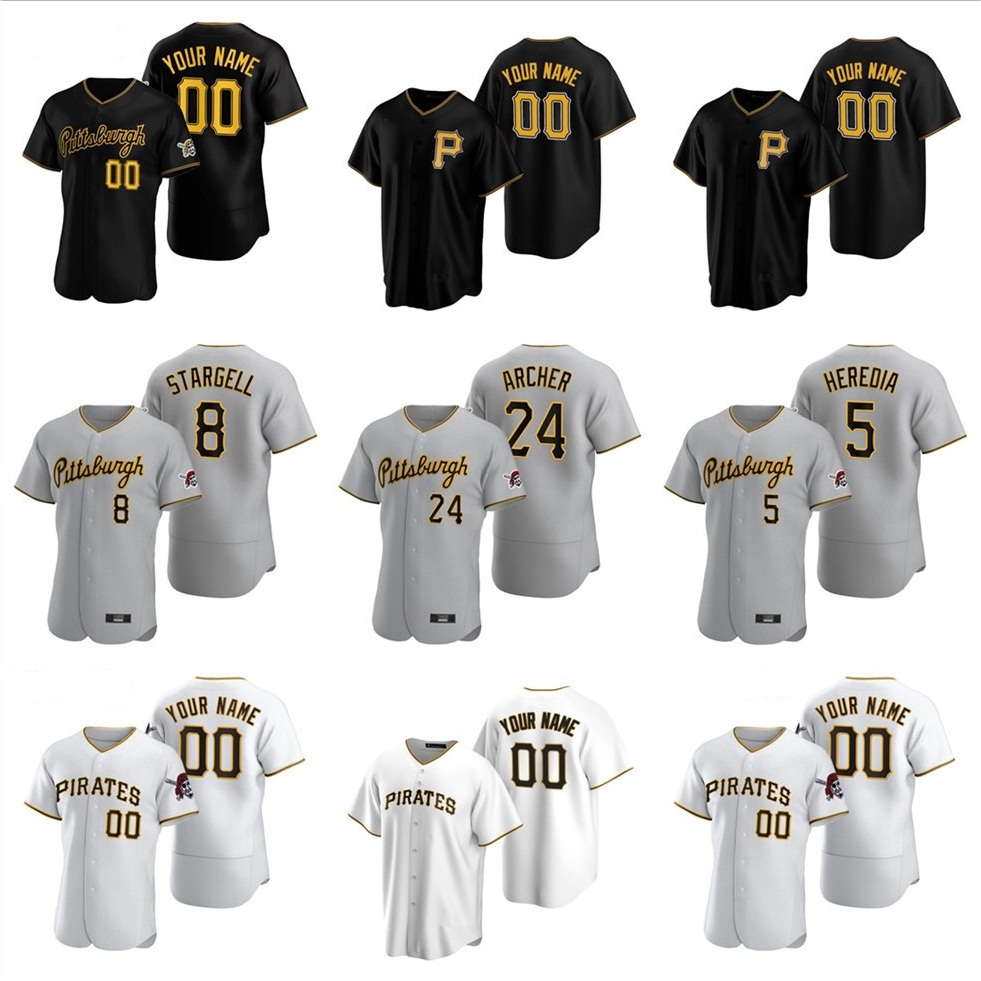 

Starling Marte Jersey Mens Gerrit Cole Chris Archer McCutchen Francisco Cervelli Guillermo Heredia Black Baseball Jerseys Custom Stitched, Colour 1