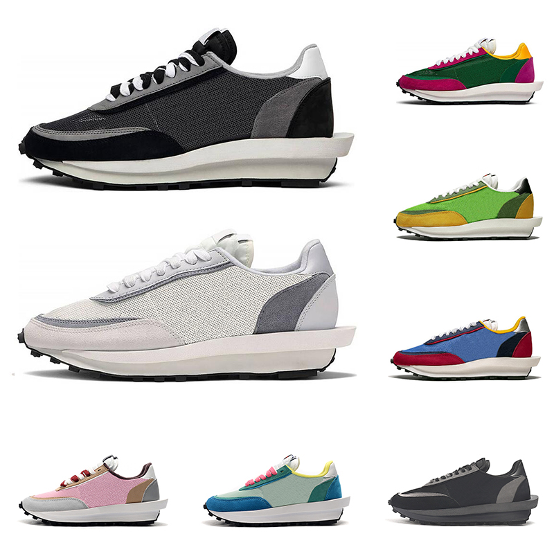 

2020 sacai LDV waffle men women fashion sneakers triple black Pine Green Gusto Varsity Blue mens trainer vintage casual shoes