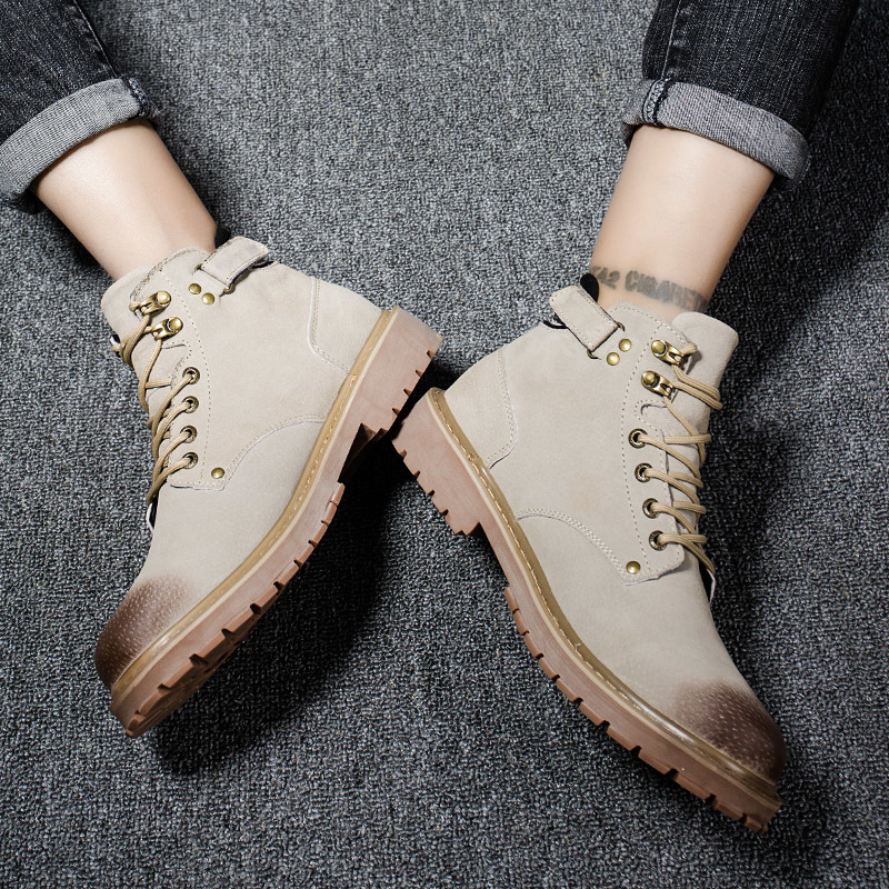 

Hot Sale-Martin Boots Winter Warm Boots Cowboy Boot Grey Brown Leisure Martin Sneakers Fashion Designers Mens 40-44