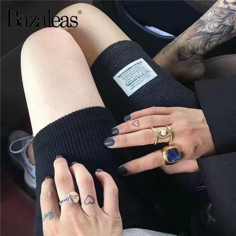 

Bazaleas Streetwear Elastic Waist Knitted shorts Appliques Sport Women shorts feminino Fashion High Waist drop shipping, W2 grey 757