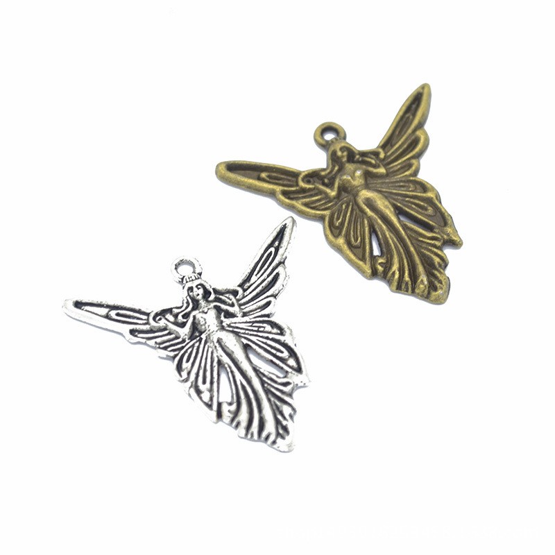 

Bulk 100pcs/lot 37x36mm antique color angel wing charms pendant for your DIY craft jewelry making