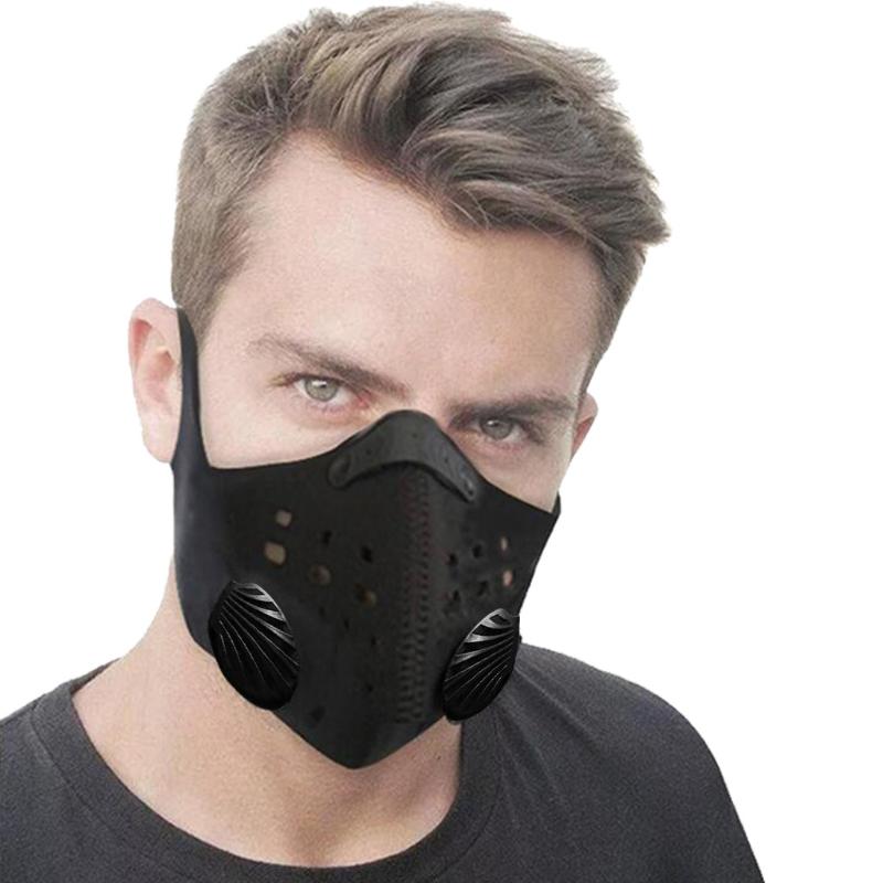 

Dust Mask Anti Pollution Respirator PM2.5 Dustproof Safety Mask Washable Riding PM2.5 Dust 1PCS, Black