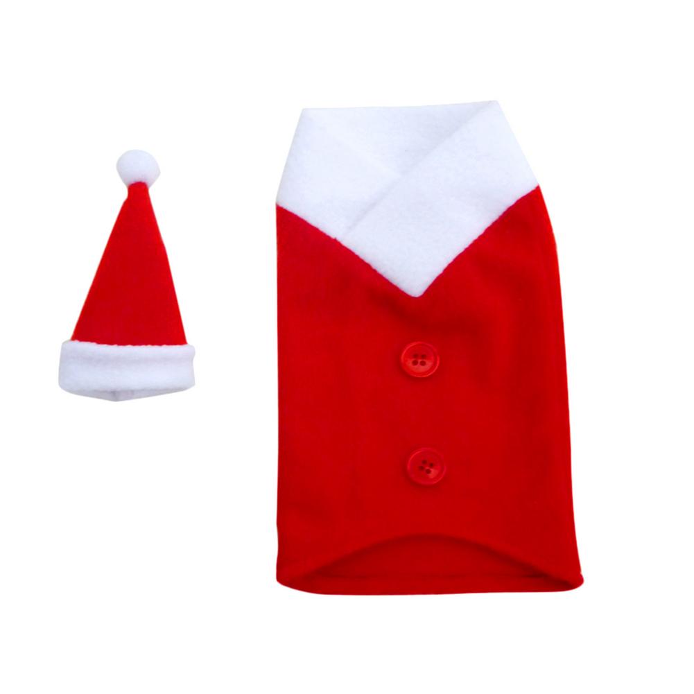 

1set Christmas lapel bottle clothing + hat #EW