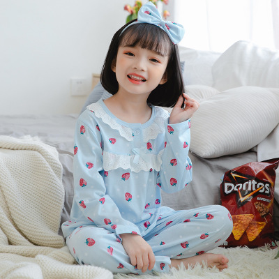 

New 2pcs/set Children Pajamas Baby Girls Lace Sleepwear Long Sleeves sweet dreams Wear Kids Pajamas Girl Clothing Costumes, Gray