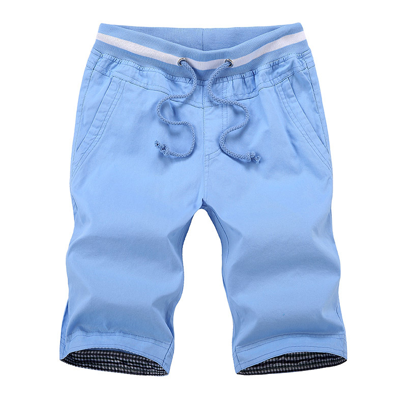 

Men's Shorts Mens Summer Cotton Solid Color Beach Male Loose Drawstring Casual Sports Asian Size M-4XL, White