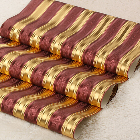 

Modern gold striped wallpaper PVC waterproof reflective background wallpaper For Walls Living room bedroom wall paper, 90195