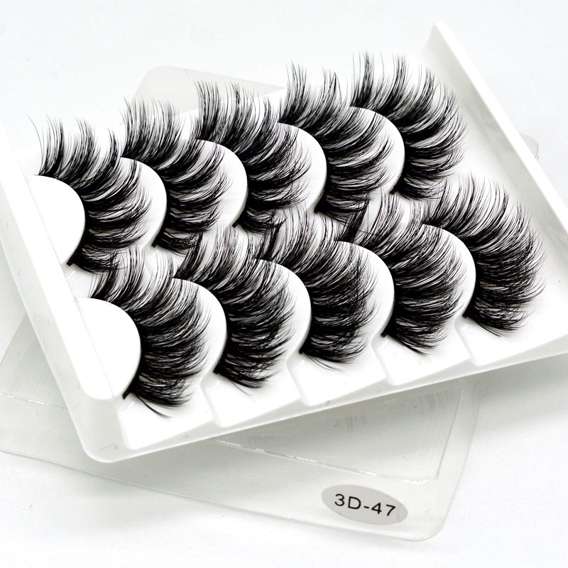 

5 pairs 3d mink lashes handmade 3d lashes makeup extension