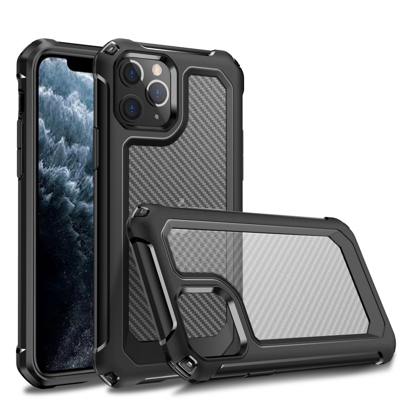 

Carbon Fiber Shockproof Phone Cases for iPhone 14 13 12 11 Pro Max XS XR X 6 7 8 Plus SE2 Premium Quality Cellphone Back Cover, Army green