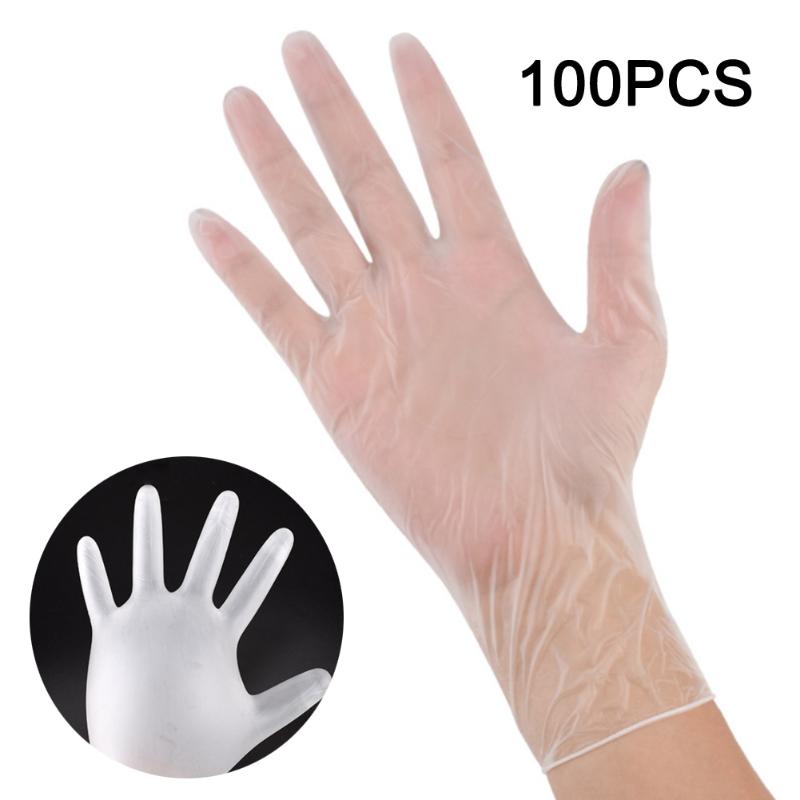 

100Pcs Disposable Gloves PVC Universal Kitchen/Dishwashing/ /Work/Rubber/Garden Gloves For Left and Right Hand Hot Sale
