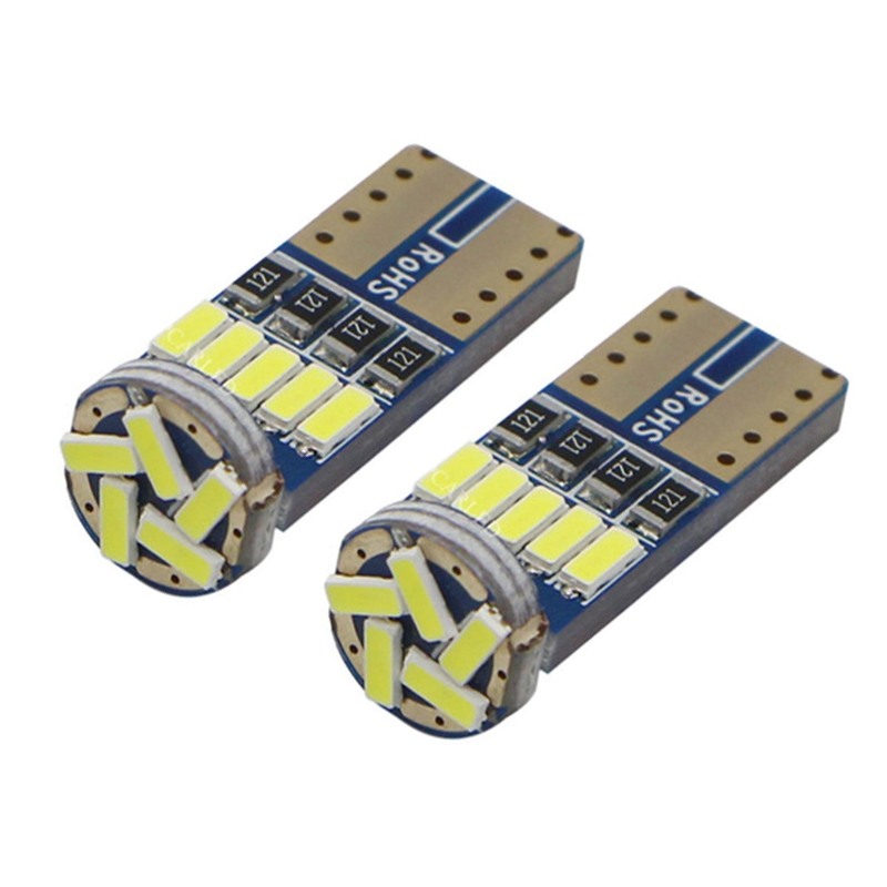 

2PCS Car LED Reading Light T10 W5W 194 168 CANBUS NO ERROR Non Polar Door Tail Clearance Lights Bulb 4014 LED 15 SMD White DC12V, As pic