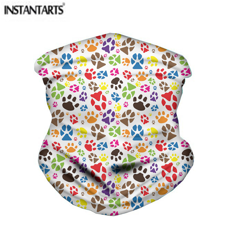 

INSTANTARTS Animal Paws Pattern New Hiking Scarf Footprint Animals Sports Print Facecover Headwear Men Outdoor Cycling Bandana, Hx586z28