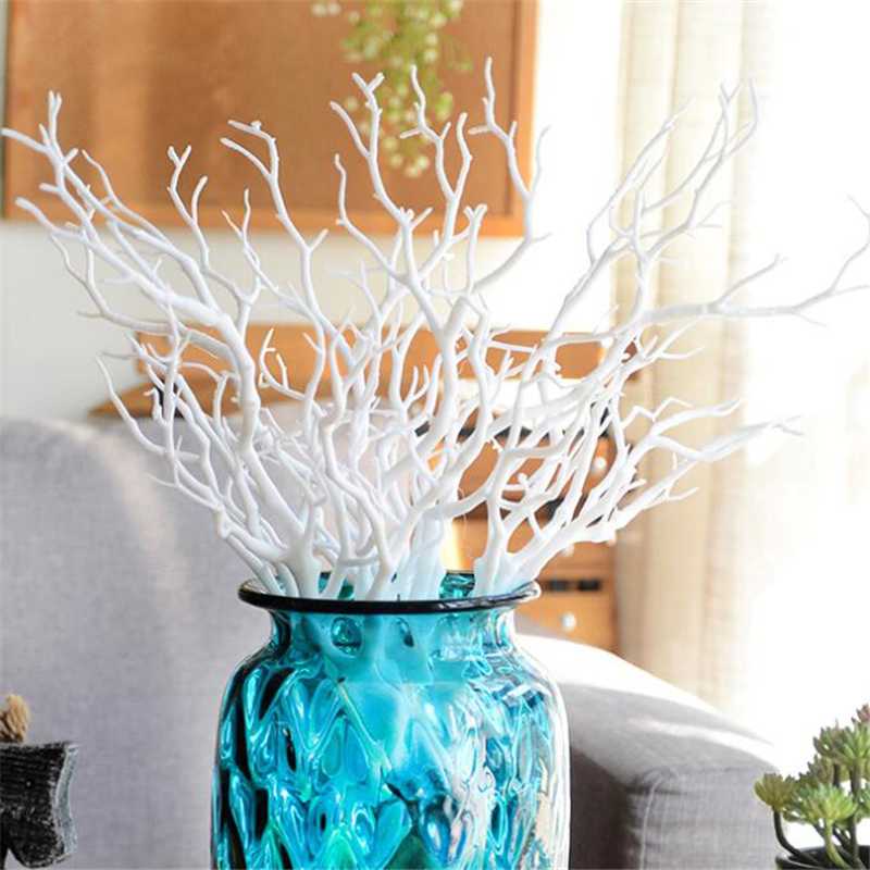 

12Pcs Artificial tree branch Wood White Plastic small Tree Dried Branches Plant for Wedding Party Home Hotel Venue Decoration, C 12pcs