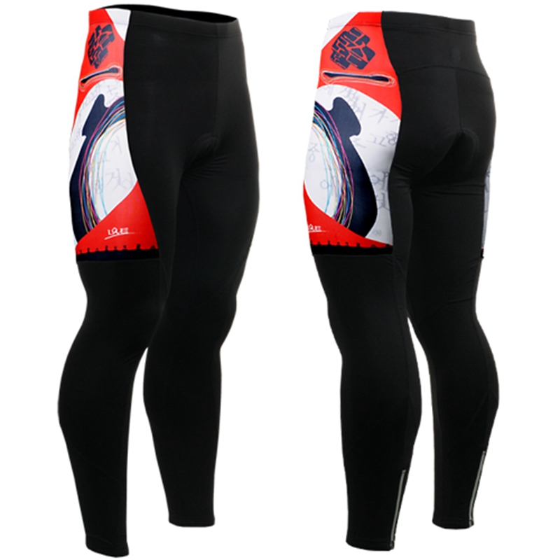 

The new European and American men riding pants cycling digital printing black peach fitness Leggings for biking, As pic