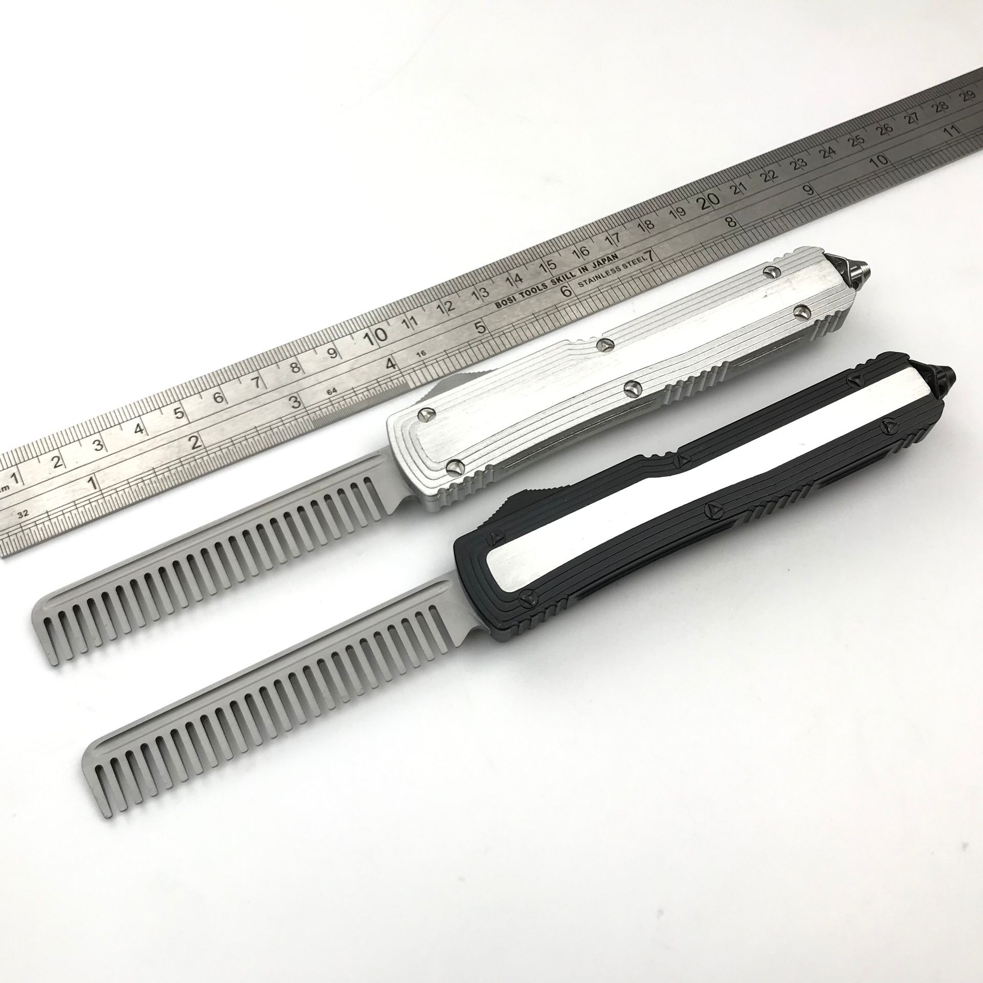 

Wholesale Out the Front Knife CNC Aluminum Handle Auotmatic Comb Pocket Knife Easy Opening Self Defense