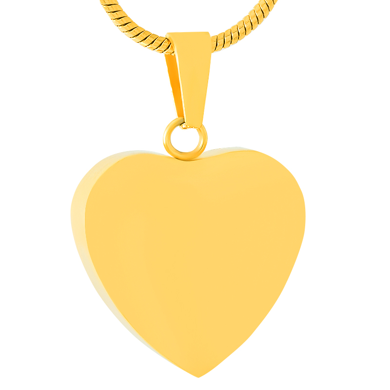 

Z8403 Gold, rose gold, silver color blank heart memorial urn necklace cremation pendant funeral urn ashes holder keepsake