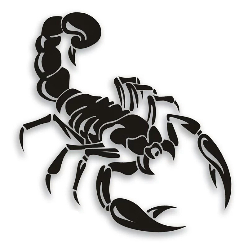 

30*31CM 1Pcs Crayfish Decal vinyl Car Sticker Black/Silver CA-1100