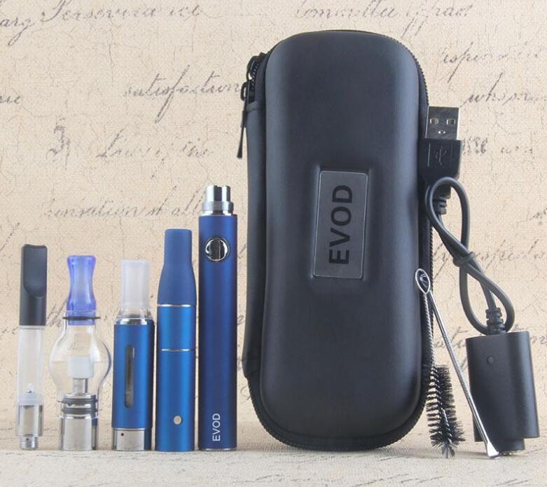

EVOD Vape Pen Kit 4 In 1 Electronic Cigarette Starter Kit With Dry Herb Wax Vaporizer Ago G5 CE3 Tank Mt3 Atomizers Evod Battery E Cig