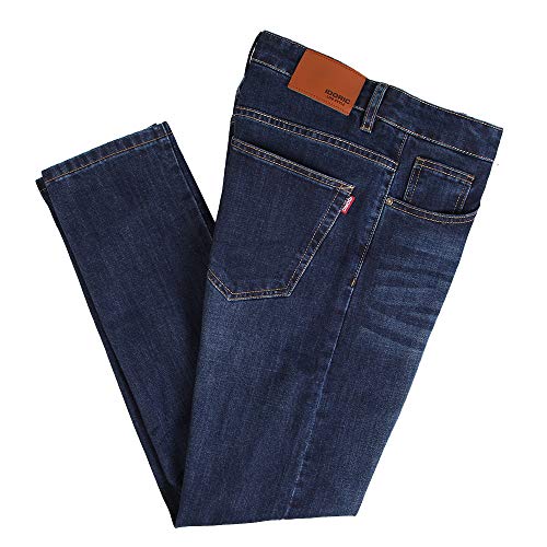 

Men Motion Skinny Jeans Straight Slim Stretch Fit Comfort Denim Jeans, Dark-stretch
