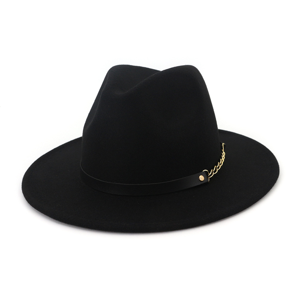 

Vintage Fashion Men Women Wool Jazz Fedora Hats Flat Brim Felt Panama Hat Cap Unisex Floppy Gambler Hat Party Formal Cap, Blue;gray